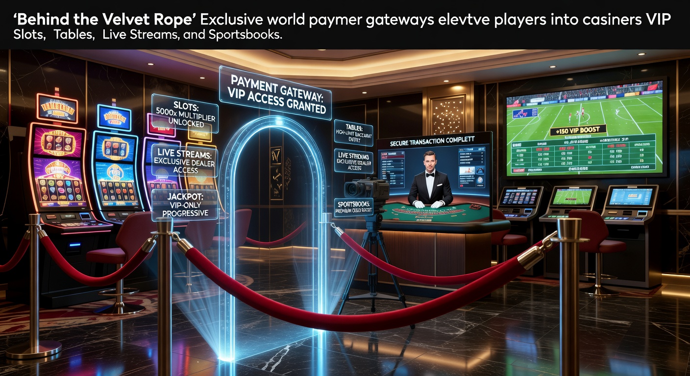 Glimpse of an opulent casino VIP lounge behind a velvet rope, with glowing slot machines and high-stakes tables in the background