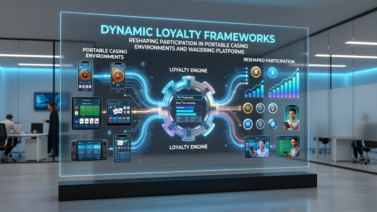 Dashboard view of dynamic loyalty tiers with progress bars and reward notifications on a tablet device