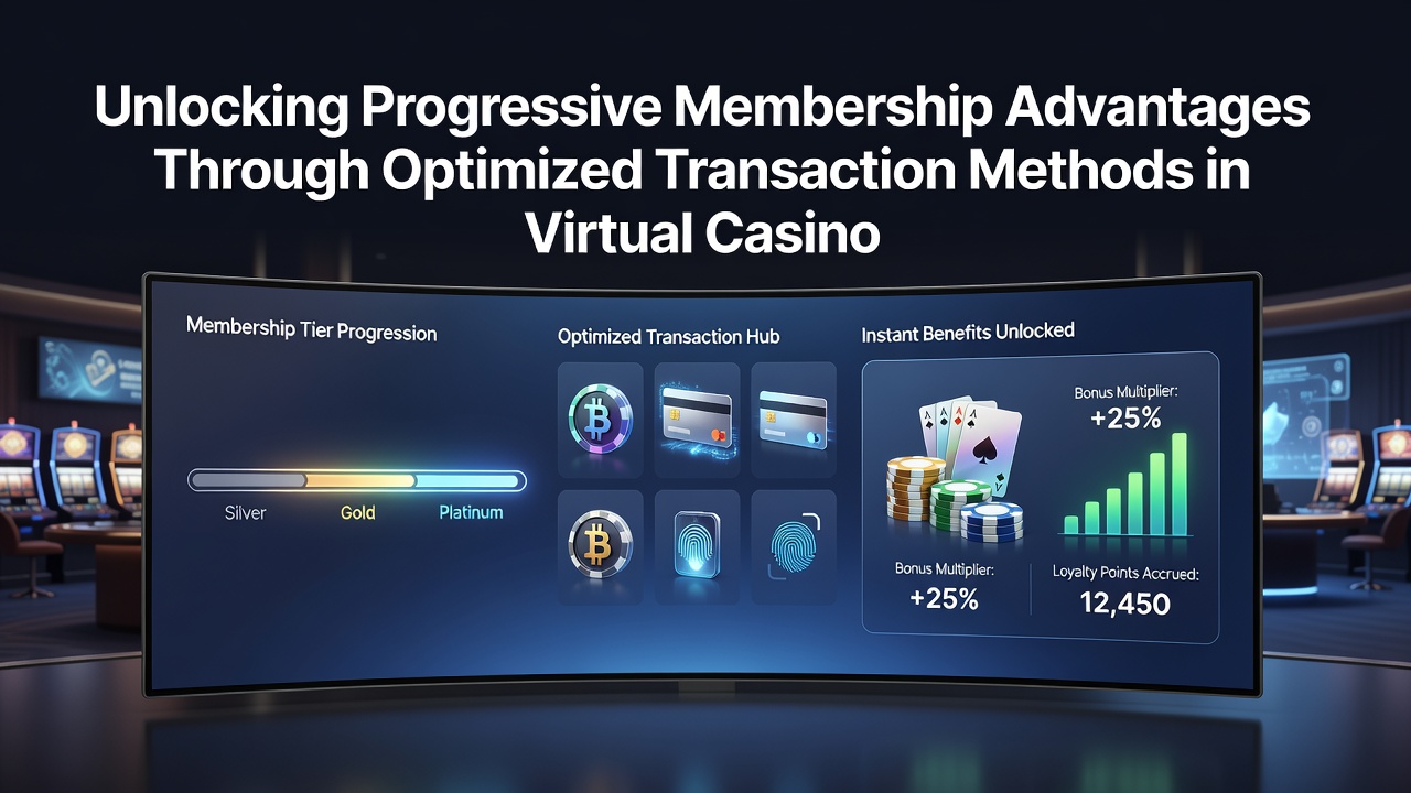 Player dashboard displaying VIP tier progression tied to efficient deposit and withdrawal activity in an online casino environment